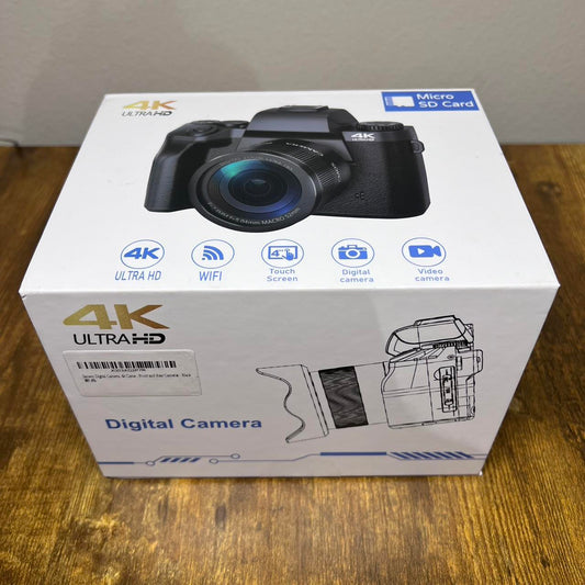 4K Ultra HD digital camera with 16MP lens, 1080p...