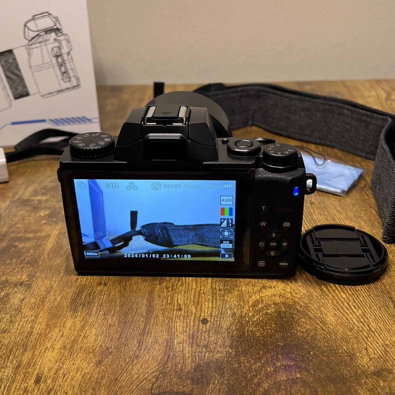 4K Ultra HD digital camera with 16MP lens, 1080p...